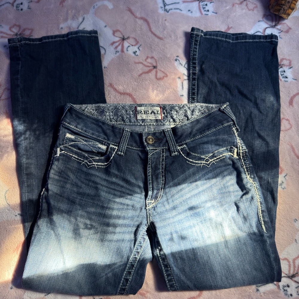 Ariat R.E.A.L. Denim Jeans with Patterned Waistband